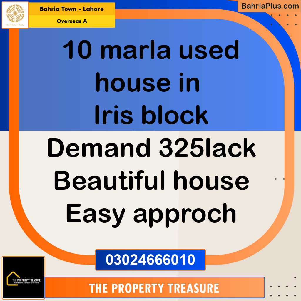 10 Marla Residential House for Sale in Overseas A -  Bahria Town, Lahore - (BP-276806)