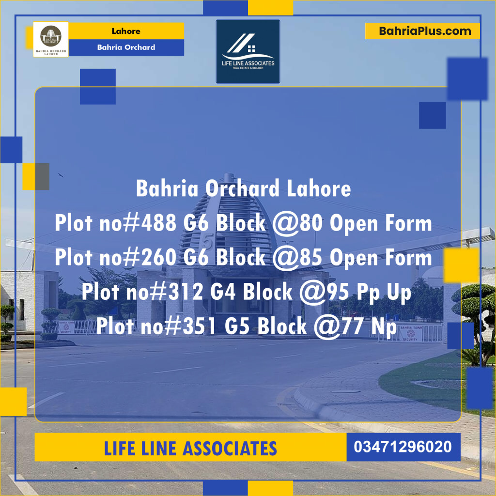 10 Marla Residential Plot for Sale in Bahria Orchard, Lahore - (BP-276845)