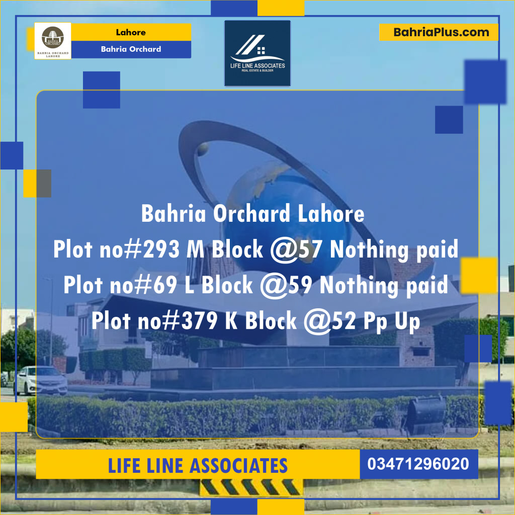5 Marla Residential Plot for Sale in Bahria Orchard, Lahore - (BP-276853)