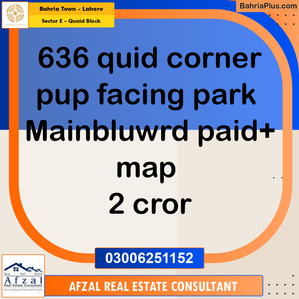 10 Marla Residential Plot for Sale in Sector E - Quaid Block -  Bahria Town, Lahore - (BP-276871)