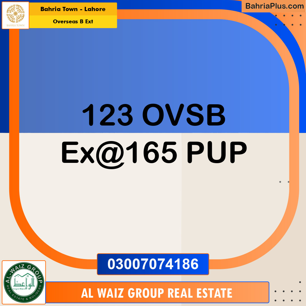 10 Marla Residential Plot for Sale in Overseas B Ext -  Bahria Town, Lahore - (BP-276908)