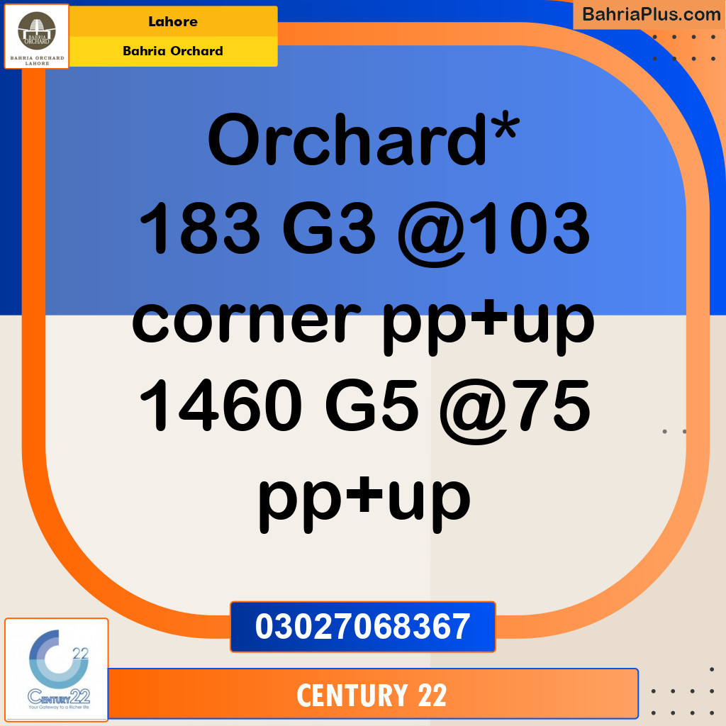 Residential Plot for Sale in Bahria Orchard, Lahore - (BP-276925)