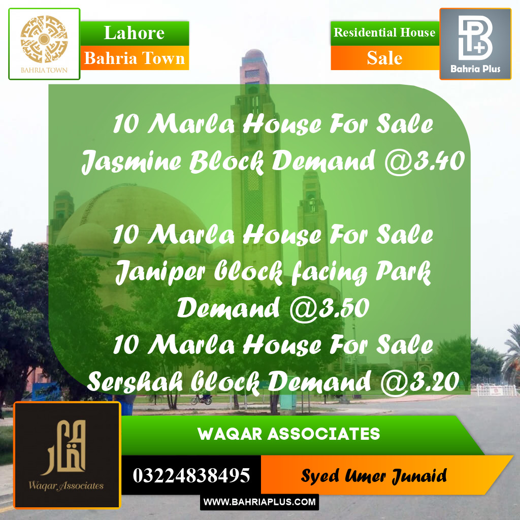 Residential House for Sale in Bahria Town, Lahore - (BP-276940)