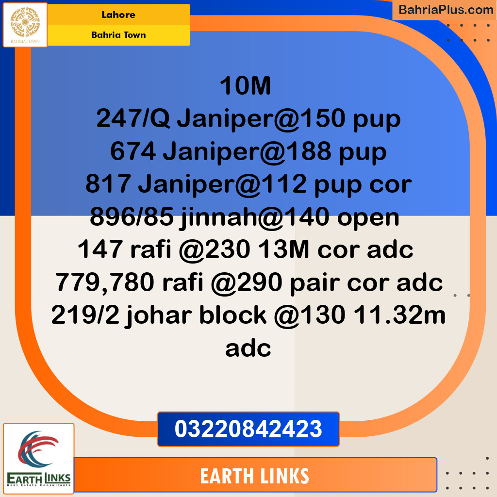 Residential Plot for Sale in Bahria Town, Lahore - (BP-276970)