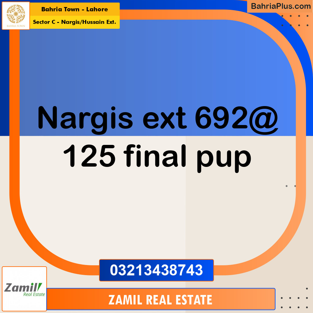 10 Marla Residential Plot for Sale in Sector C - Nargis/Hussain Ext. -  Bahria Town, Lahore - (BP-276979)