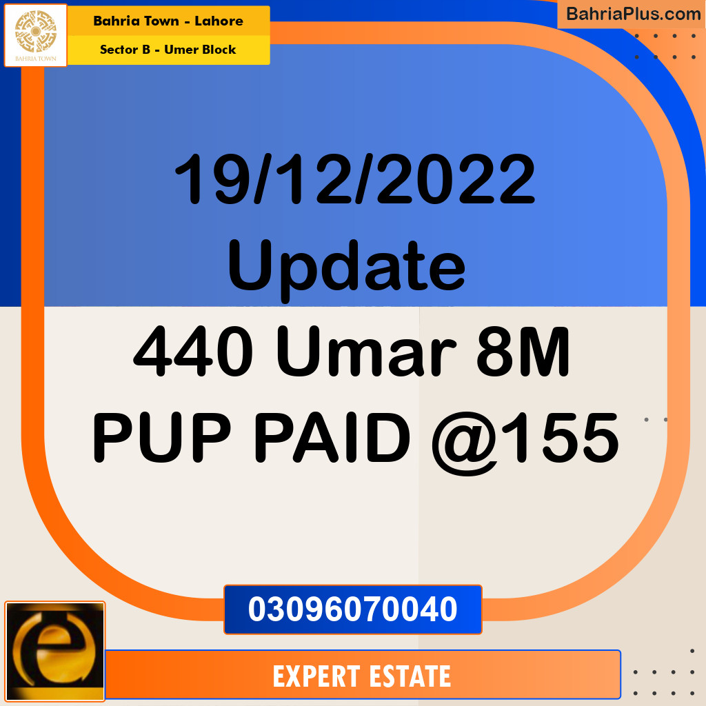 8 Marla Residential Plot for Sale in Sector B - Umer Block -  Bahria Town, Lahore - (BP-277010)