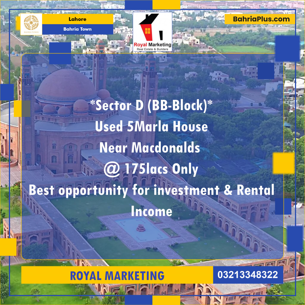 Residential House for Sale in Bahria Town, Lahore - (BP-277070)