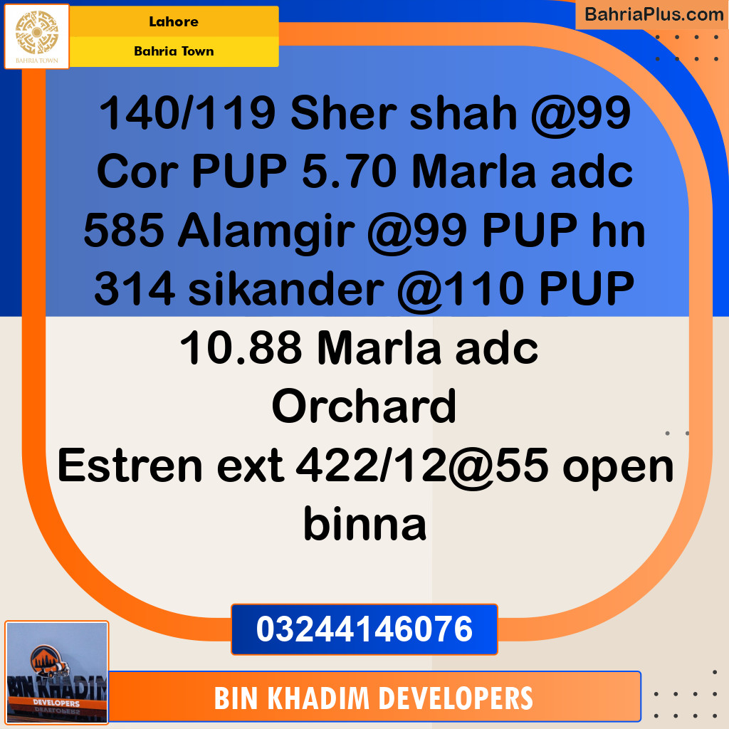 Residential Plot for Sale in Bahria Town, Lahore - (BP-277092)