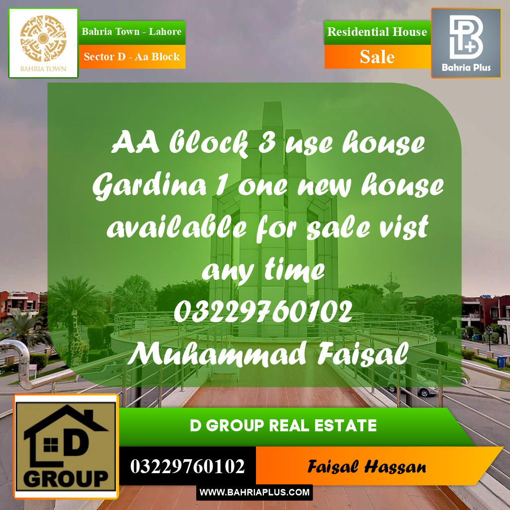 5 Marla Residential House for Sale in Sector D - AA Block -  Bahria Town, Lahore - (BP-277170)