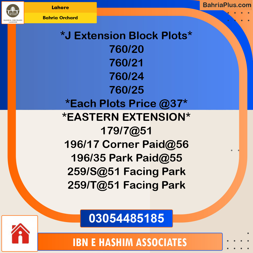 Residential House for Sale in Bahria Orchard, Lahore - (BP-277210)