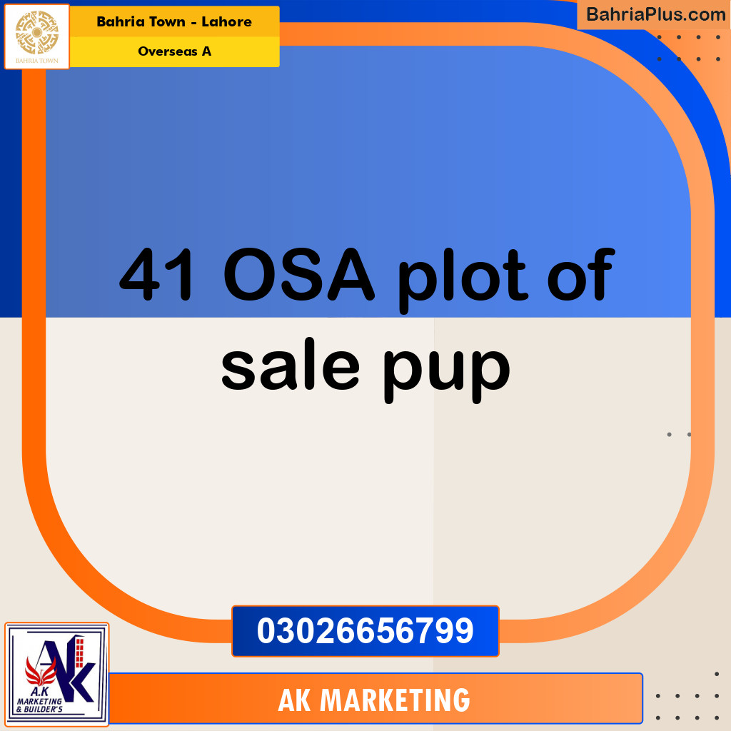 10 Marla Residential Plot for Sale in Overseas A -  Bahria Town, Lahore - (BP-277246)