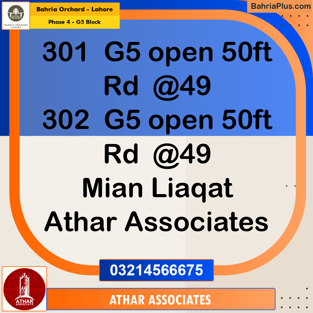 5 Marla Residential Plot for Sale in Phase 4 - G5 Block -  Bahria Orchard, Lahore - (BP-277344)