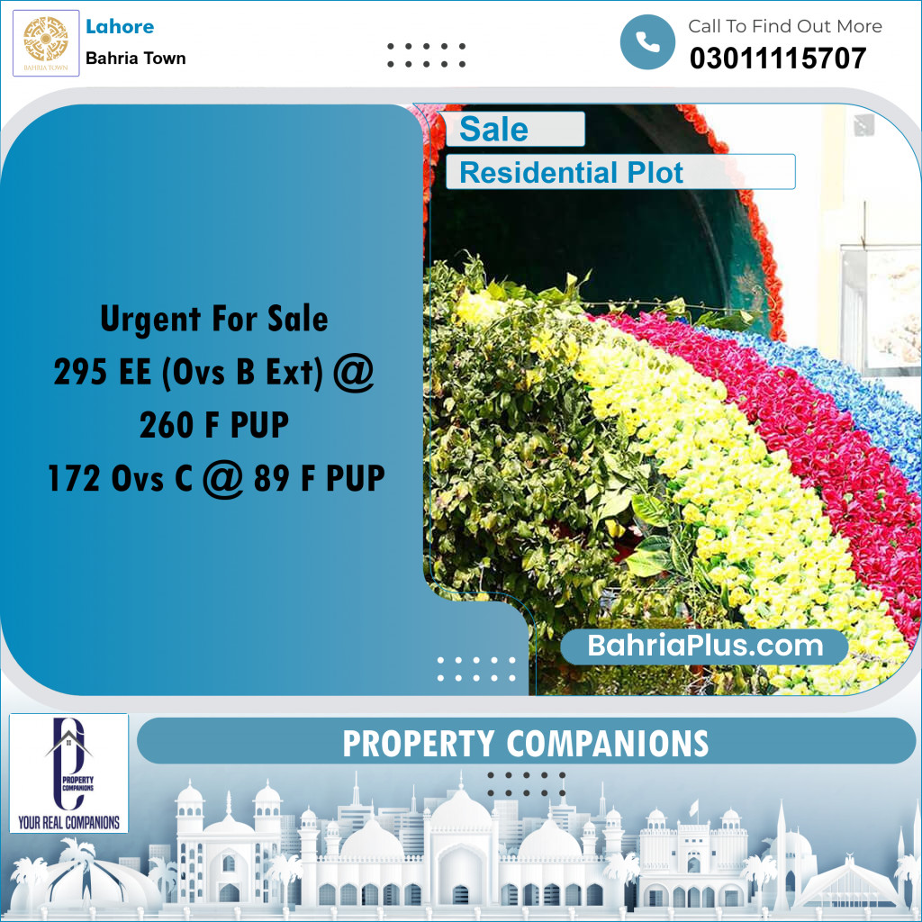 Residential Plot for Sale in Bahria Town, Lahore - (BP-277377)