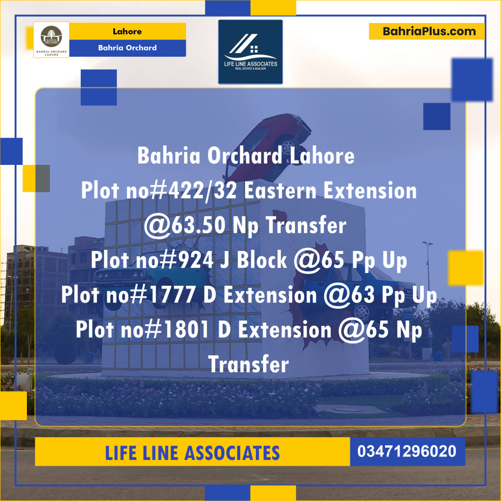 8 Marla Residential Plot for Sale in Bahria Orchard, Lahore - (BP-277379)