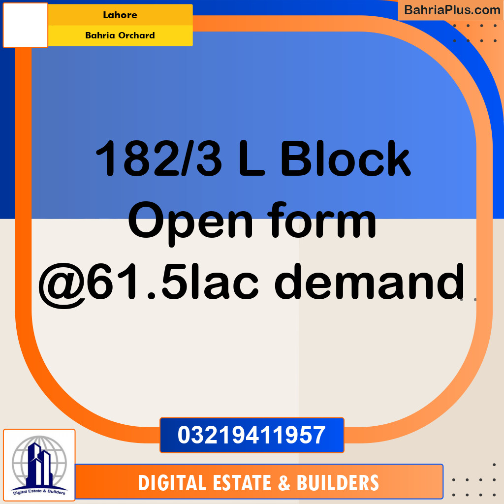 Residential Plot for Sale in Bahria Orchard, Lahore - (BP-277456)