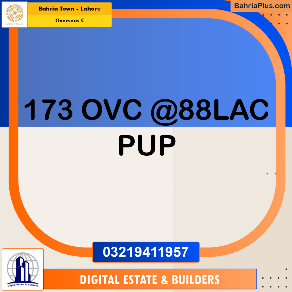 Residential Plot for Sale in Overseas C -  Bahria Town, Lahore - (BP-277475)