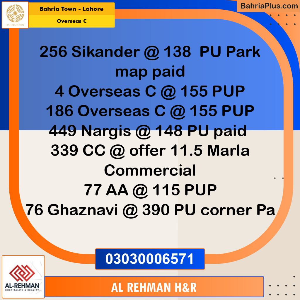 10 Marla Residential Plot for Sale in Overseas C -  Bahria Town, Lahore - (BP-277686)