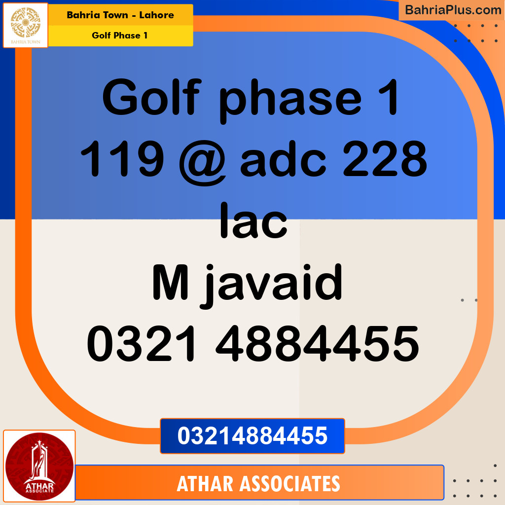 1 Kanal Residential Plot for Sale in Golf Phase 1 -  Bahria Town, Lahore - (BP-277724)