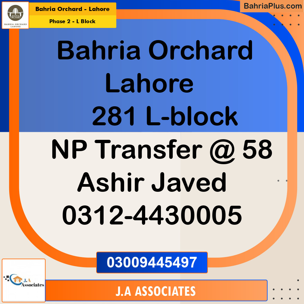 5 Marla Residential Plot for Sale in Phase 2 - L Block -  Bahria Orchard, Lahore - (BP-277725)