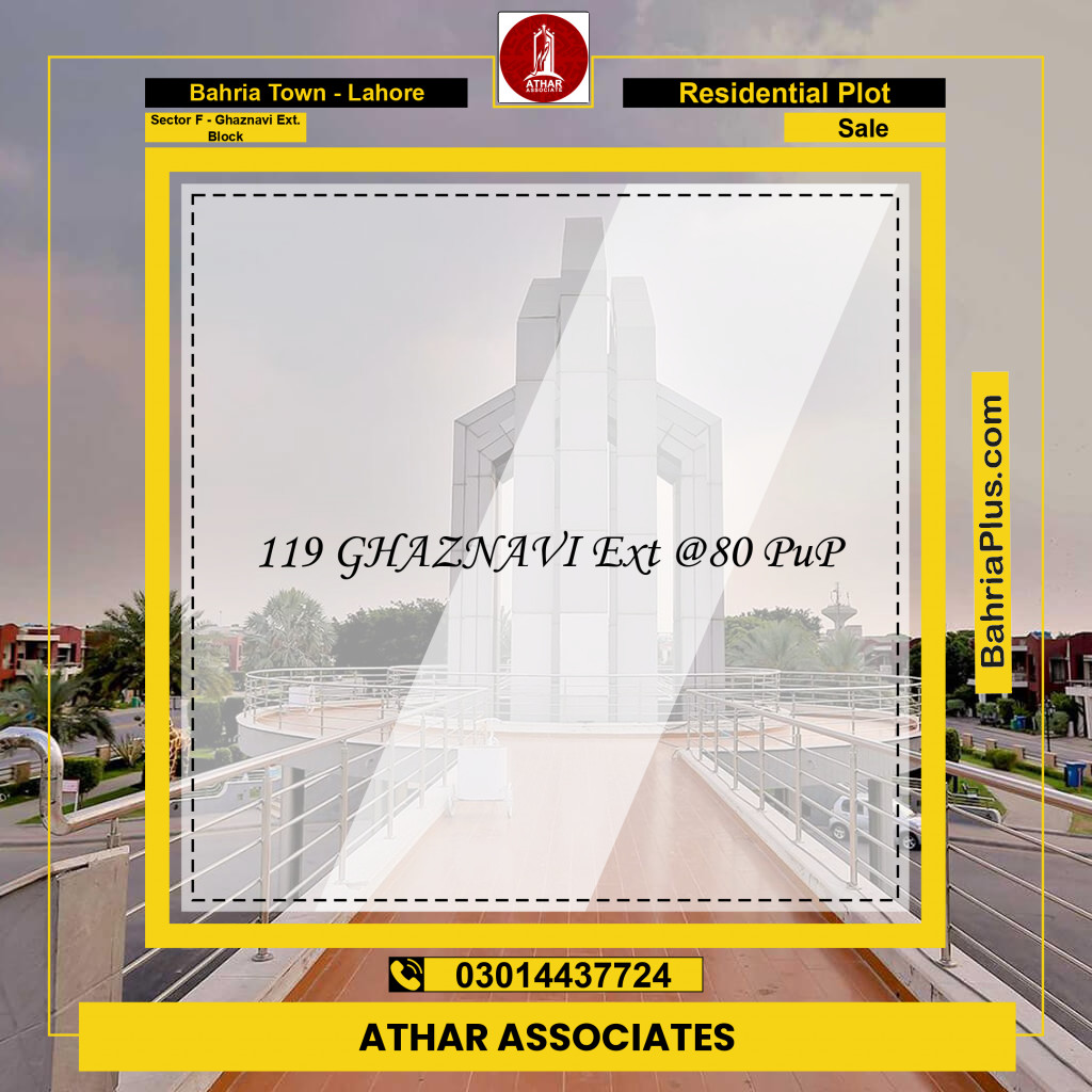 5 Marla Residential Plot for Sale in Sector F - Ghaznavi Ext. Block -  Bahria Town, Lahore - (BP-277730)