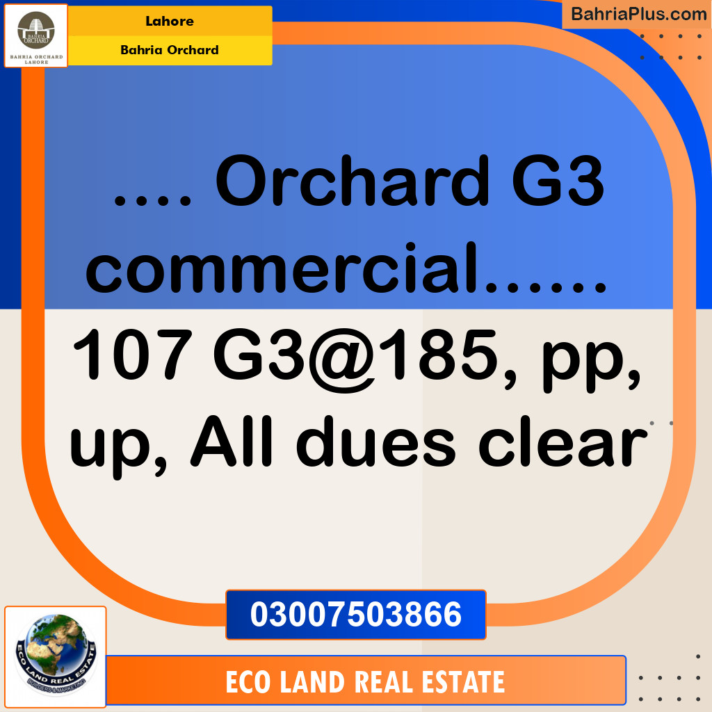 Residential Plot for Sale in Bahria Orchard, Lahore - (BP-277842)