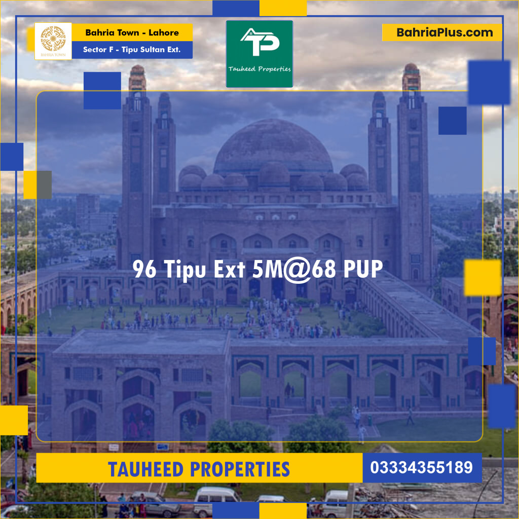 5 Marla Residential Plot for Sale in Sector F - Tipu Sultan Ext. -  Bahria Town, Lahore - (BP-277850)
