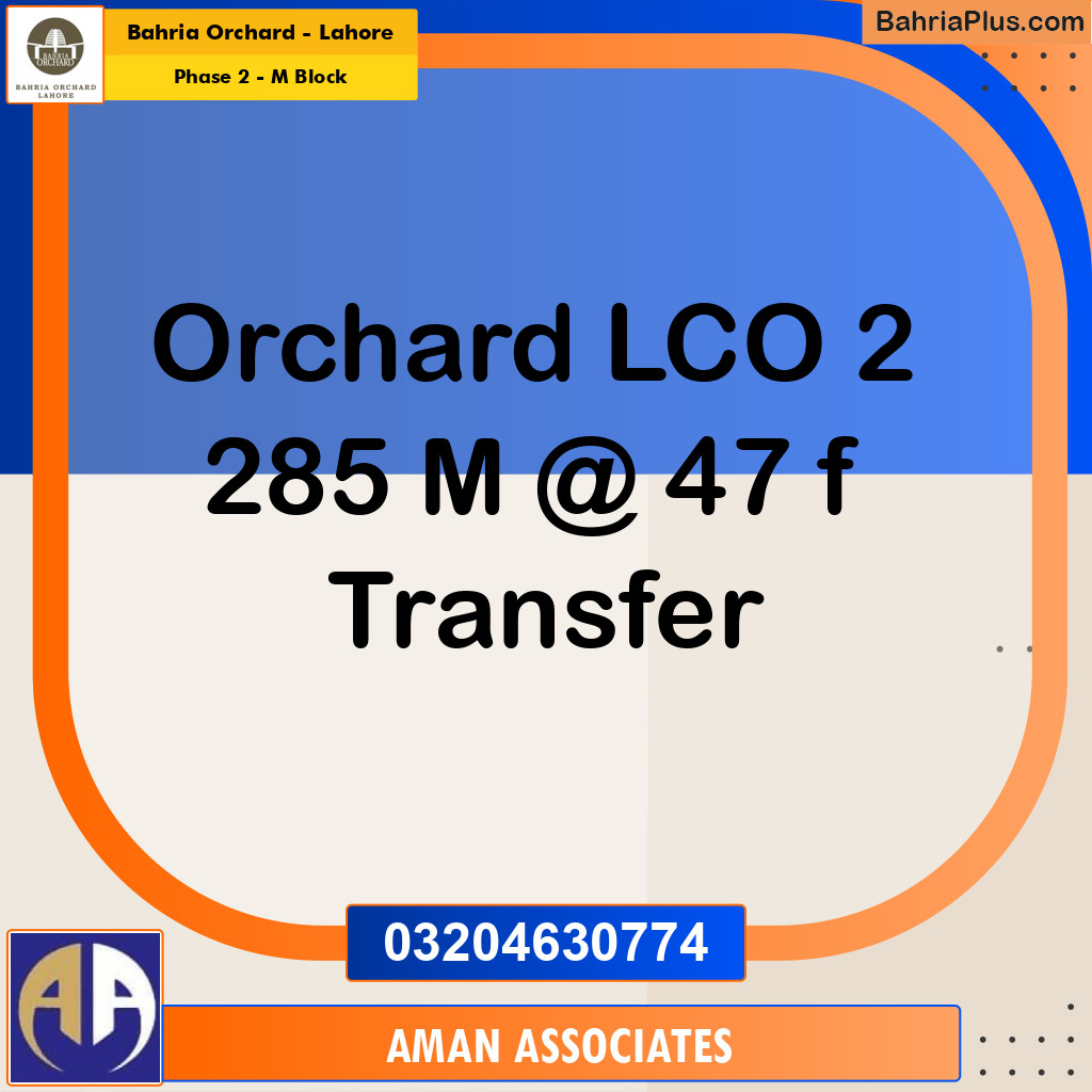 5 Marla Residential Plot for Sale in Phase 2 - M Block -  Bahria Orchard, Lahore - (BP-277945)