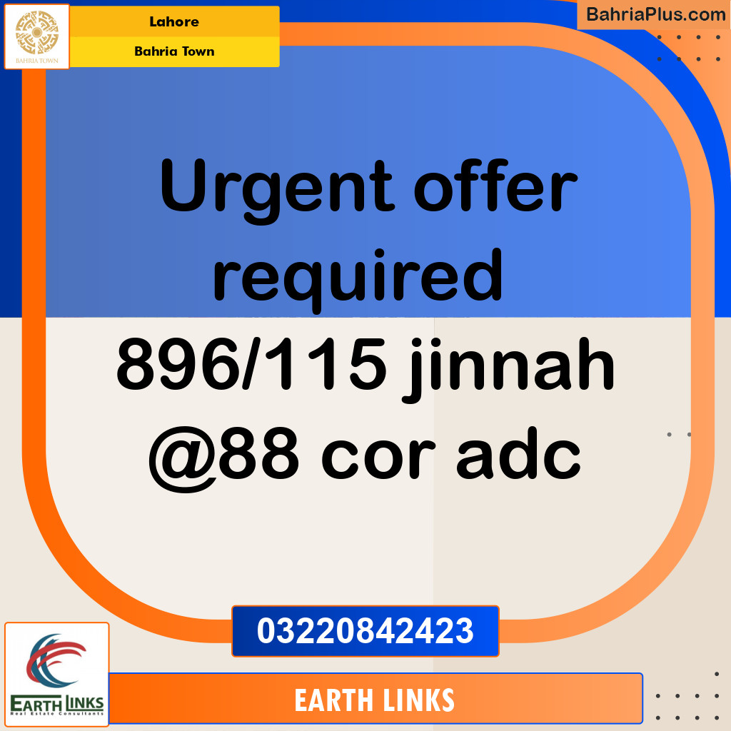 Residential Plot for Sale in Bahria Town, Lahore - (BP-277971)