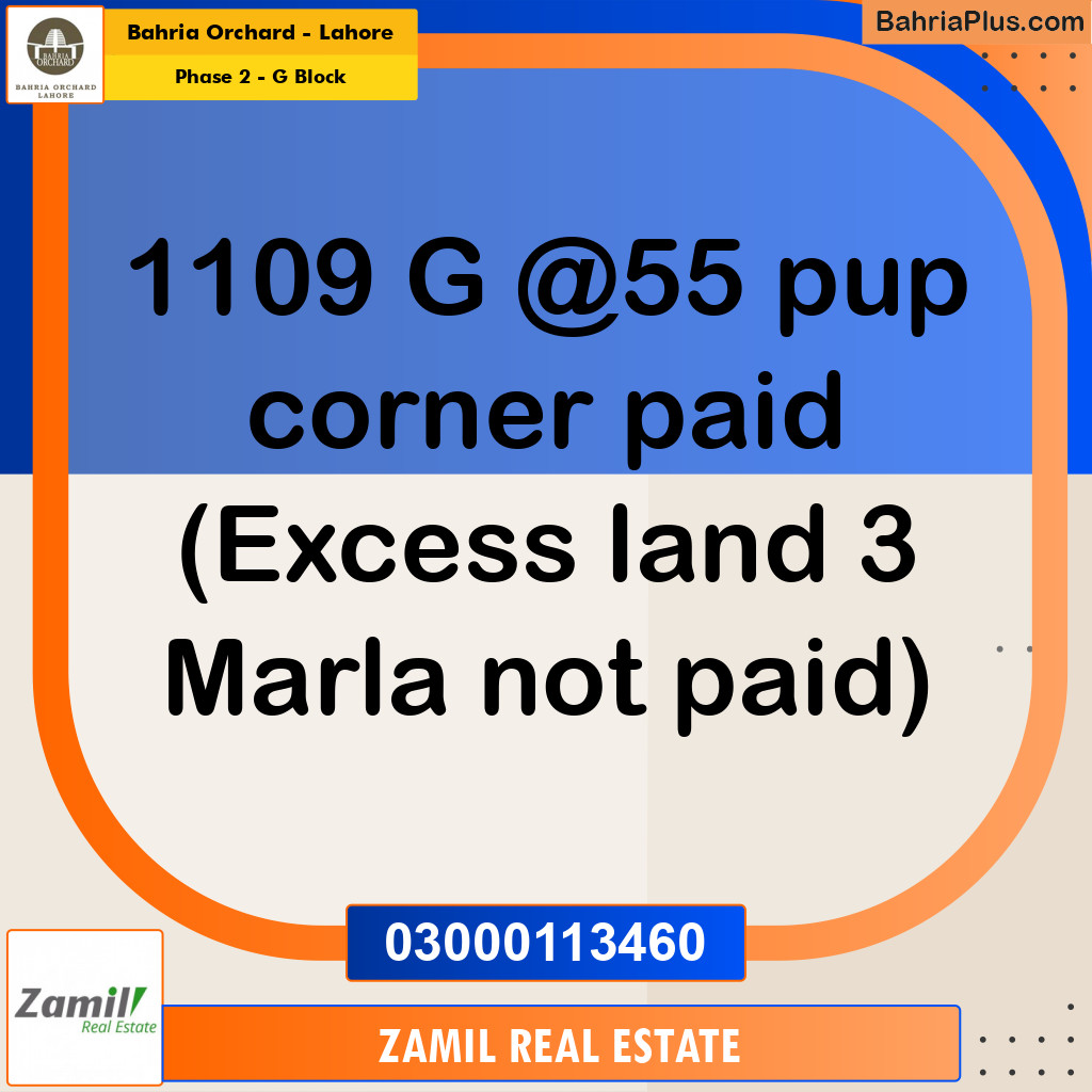5 Marla Residential Plot for Sale in Phase 2 - G Block -  Bahria Orchard, Lahore - (BP-278333)