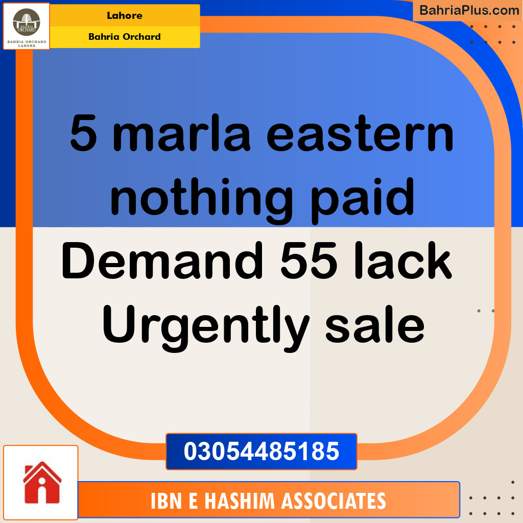 Residential Plot for Sale in Bahria Orchard, Lahore - (BP-278361)