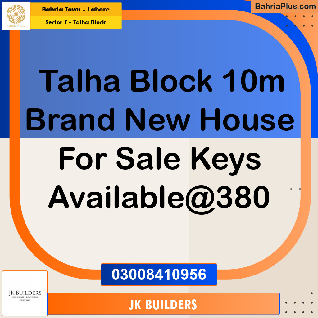 10 Marla Residential House for Sale in Sector F - Talha Block -  Bahria Town, Lahore - (BP-278449)