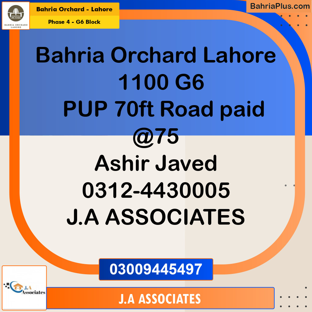 10 Marla Residential House for Sale in Phase 4 - G6 Block -  Bahria Orchard, Lahore - (BP-278555)