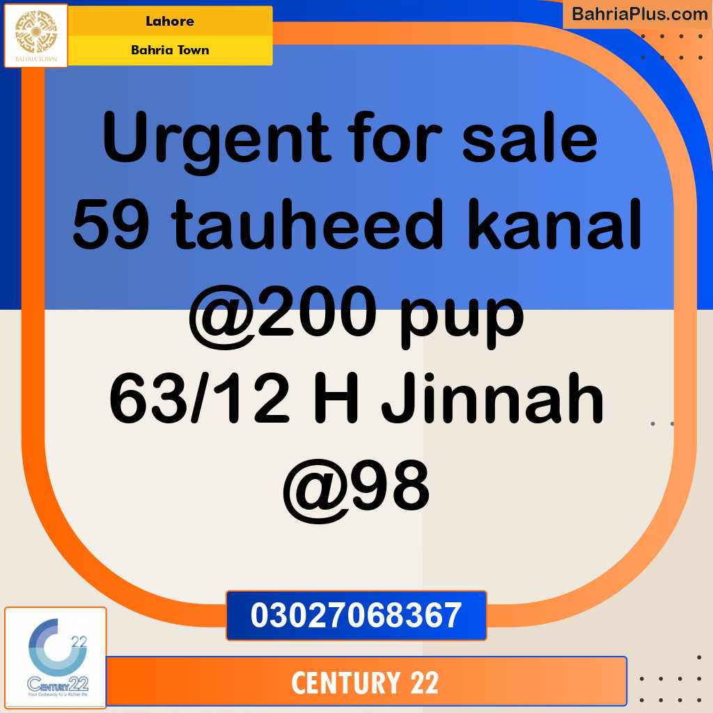 Residential Plot for Sale in Bahria Town, Lahore - (BP-278601)