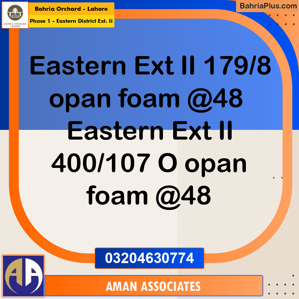 5 Marla Residential Plot for Sale in Phase 1 - Eastern District Ext. II -  Bahria Orchard, Lahore - (BP-278712)