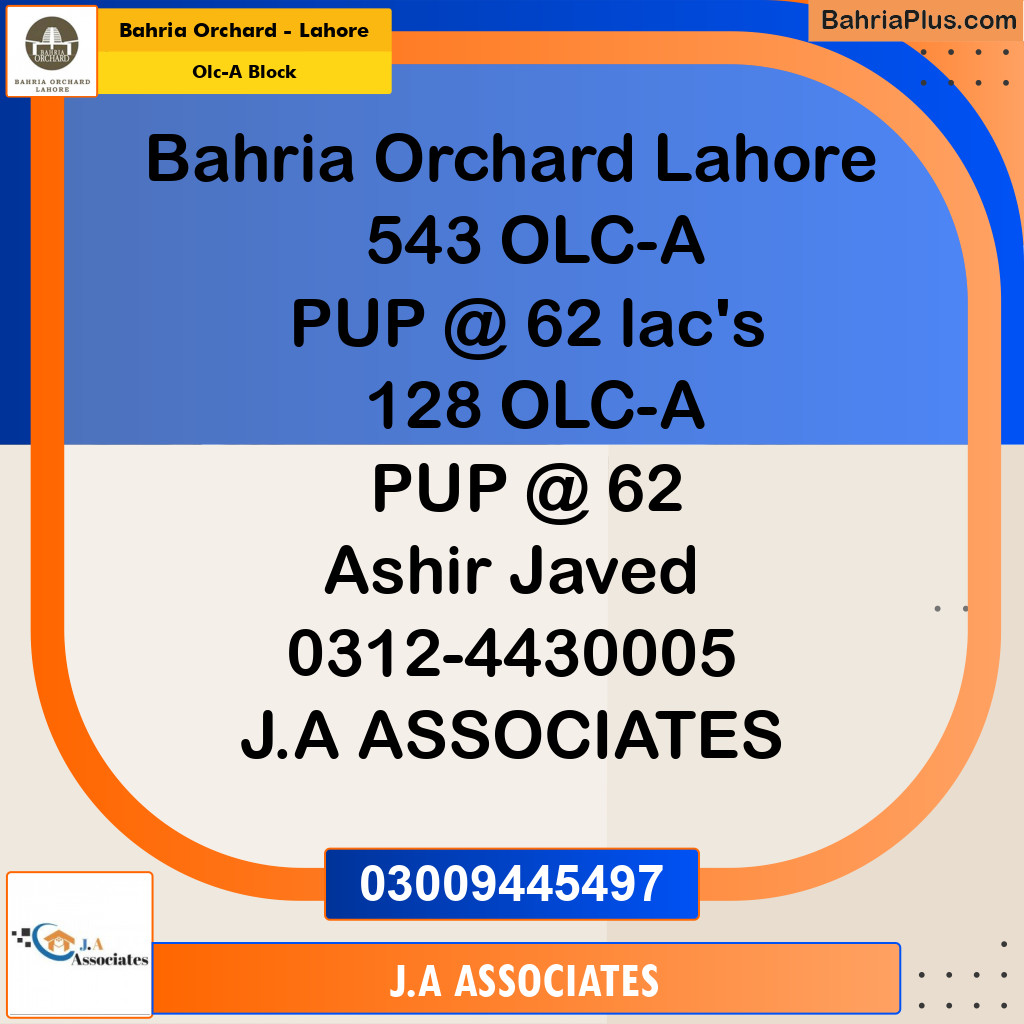 5 Marla Residential Plot for Sale in OLC-A Block -  Bahria Orchard, Lahore - (BP-278725)