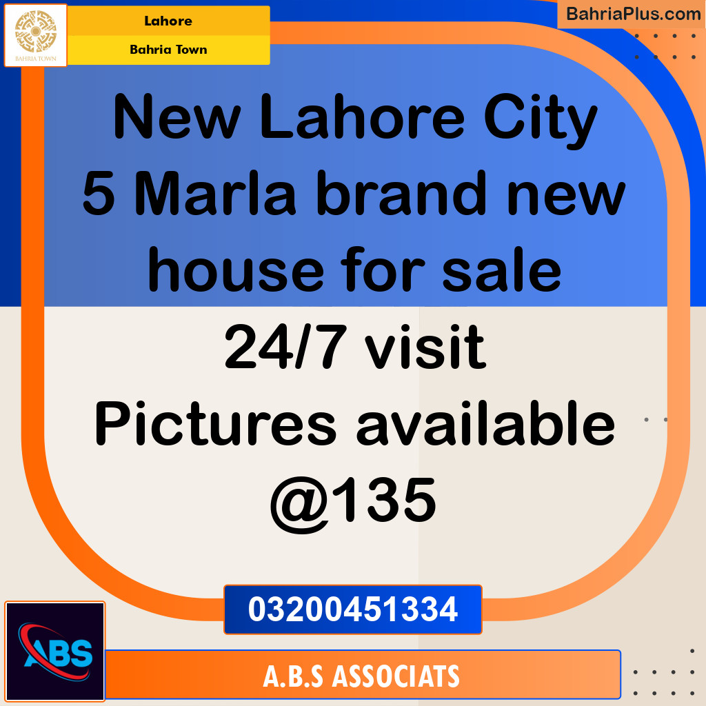 5 Marla Residential House for Sale in Bahria Town, Lahore - (BP-278813)