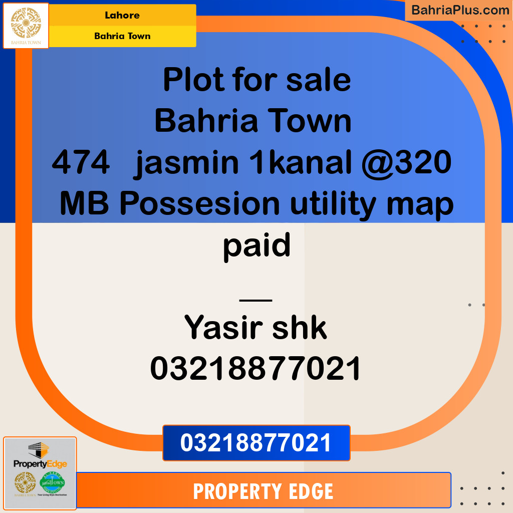 Residential Plot for Sale in Bahria Town, Lahore - (BP-278927)
