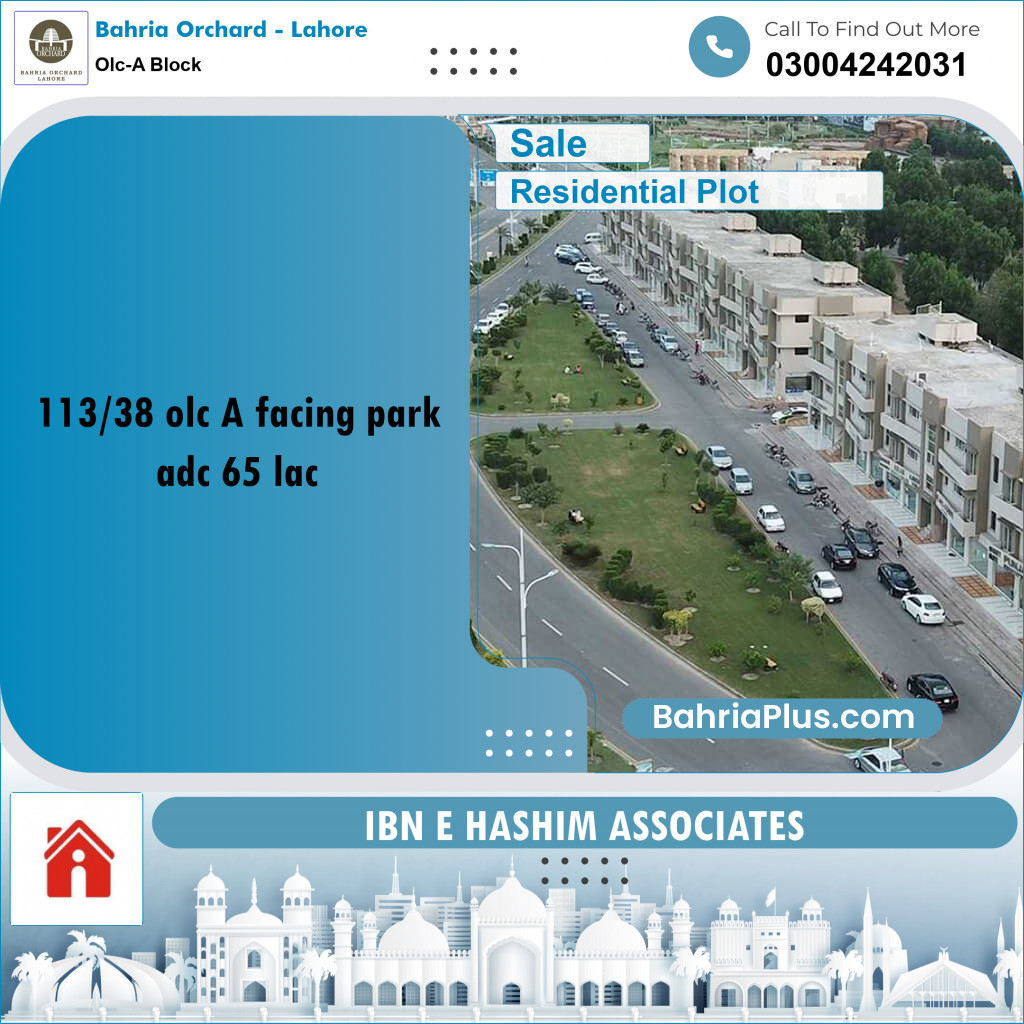 5 Marla Residential Plot for Sale in OLC-A Block -  Bahria Orchard, Lahore - (BP-278948)