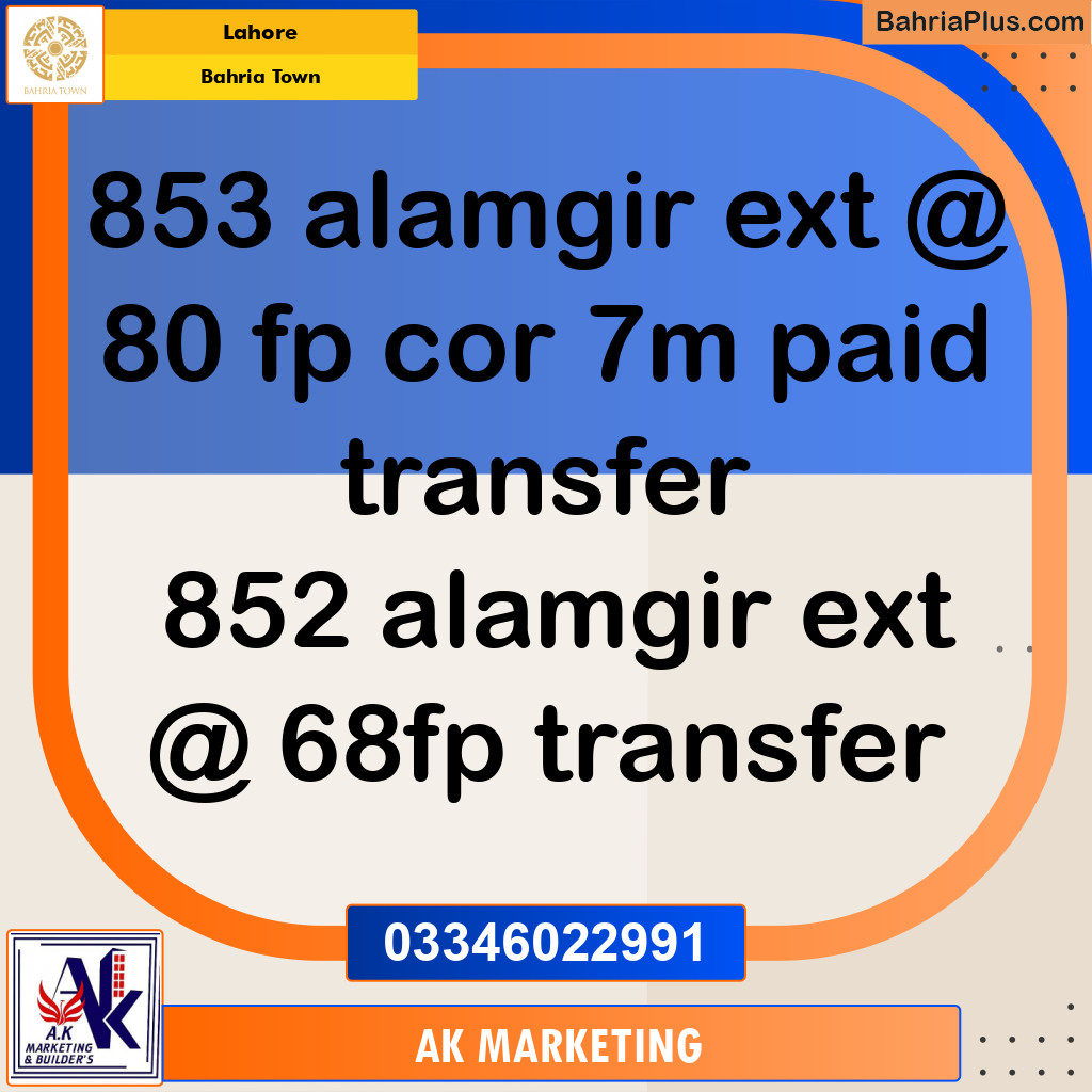 5 Marla Residential Plot for Sale in Bahria Town, Lahore - (BP-279000)