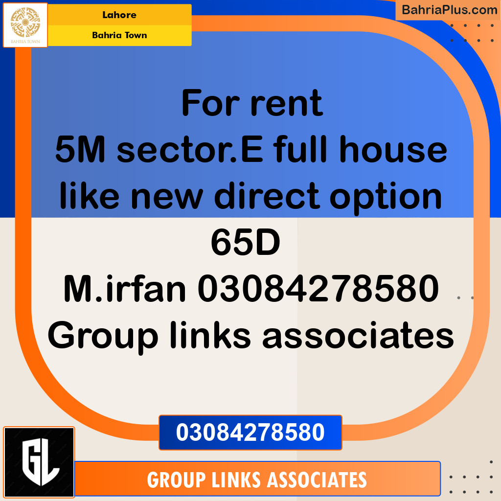 Residential House for Rent in Bahria Town, Lahore - (BP-279093)