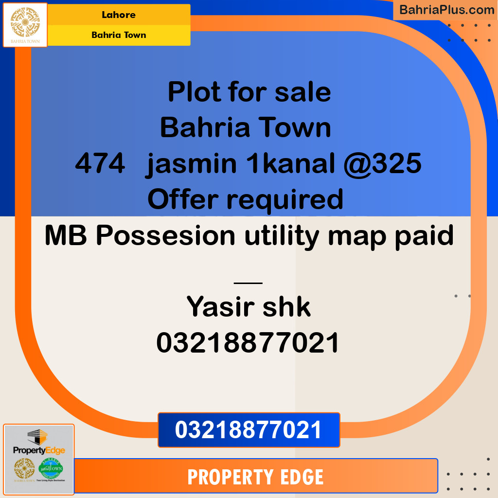 Residential Plot for Sale in Bahria Town, Lahore - (BP-279207)