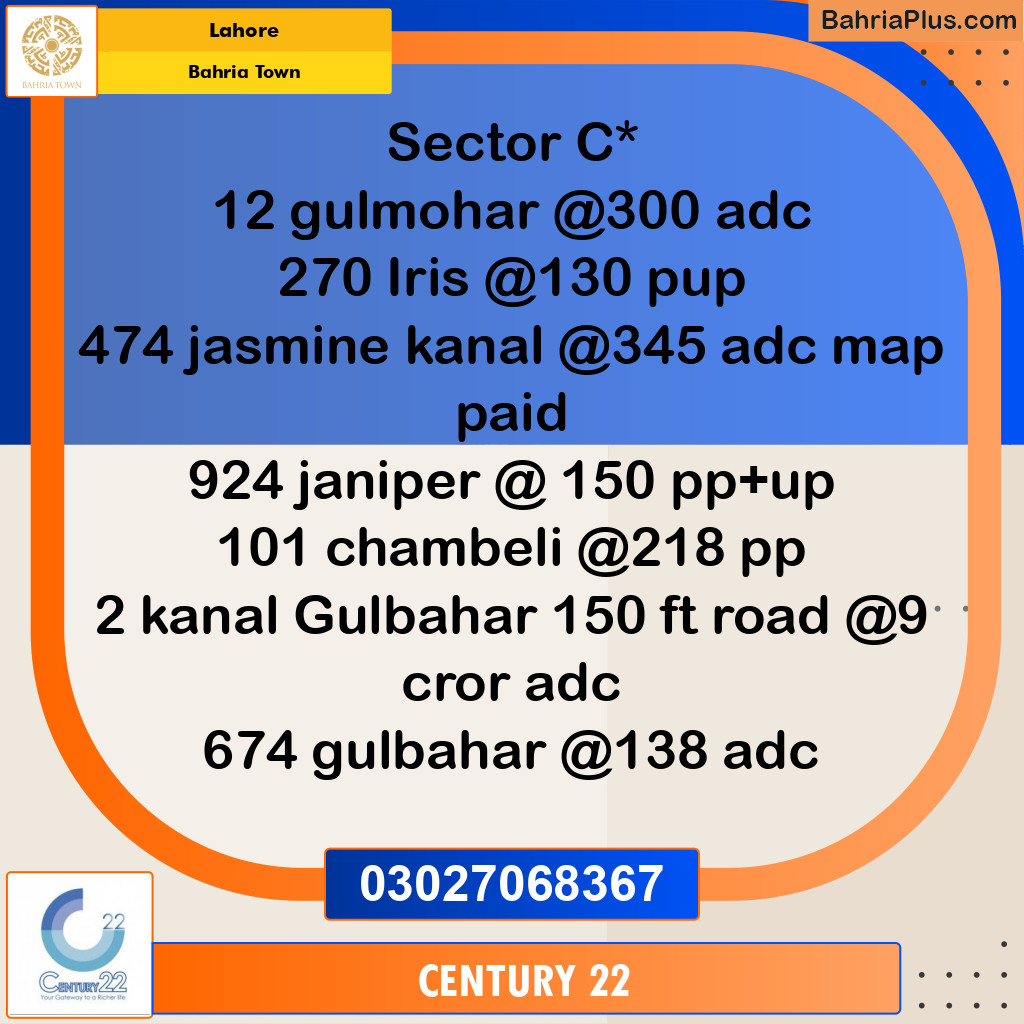 Residential Plot for Sale in Bahria Town, Lahore - (BP-279468)