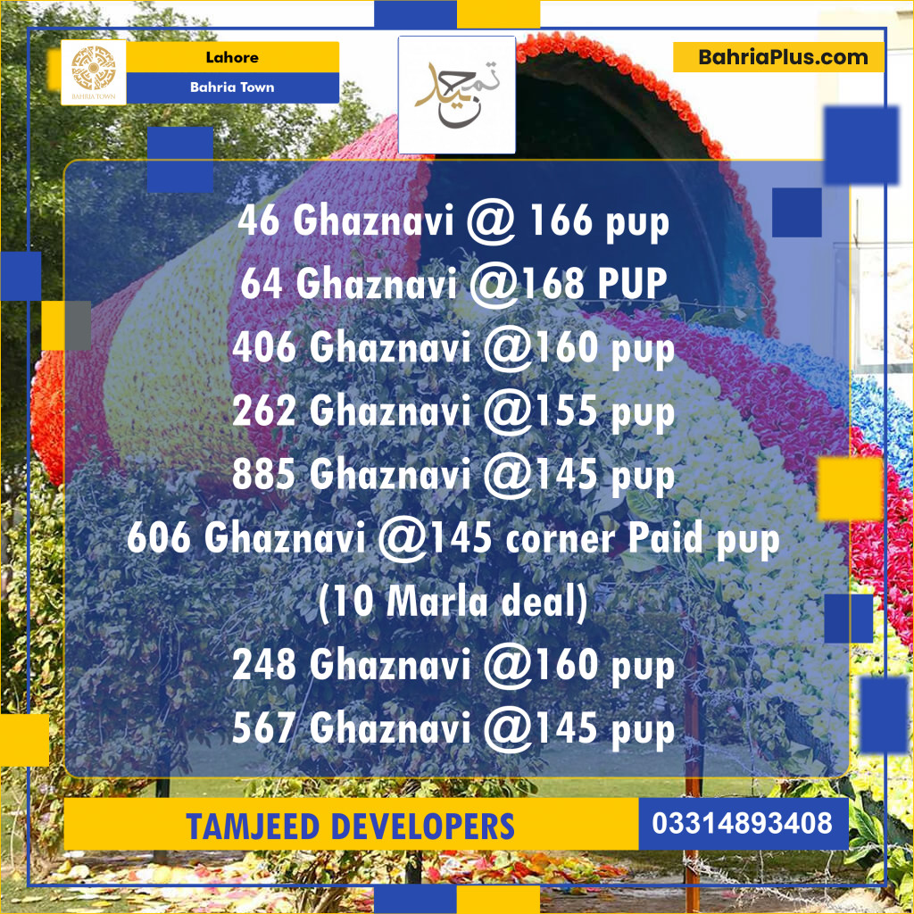 Residential Plot for Sale in Bahria Town, Lahore - (BP-279541)