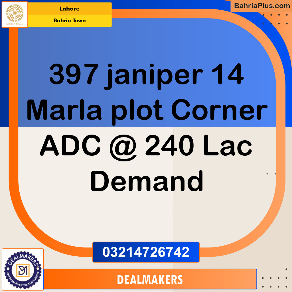 Residential Plot for Sale in Bahria Town, Lahore - (BP-279587)