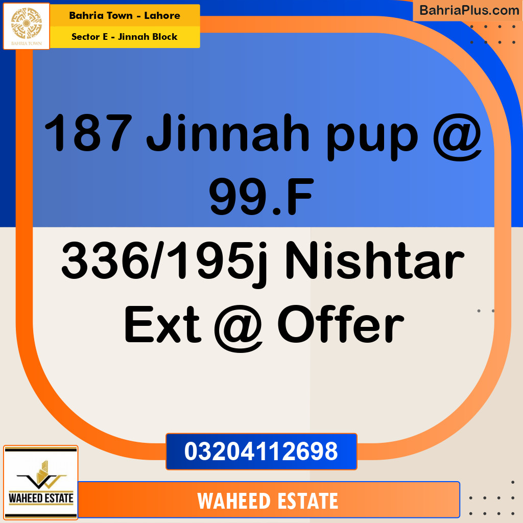 5 Marla Residential Plot for Sale in Sector E - Jinnah Block -  Bahria Town, Lahore - (BP-279723)