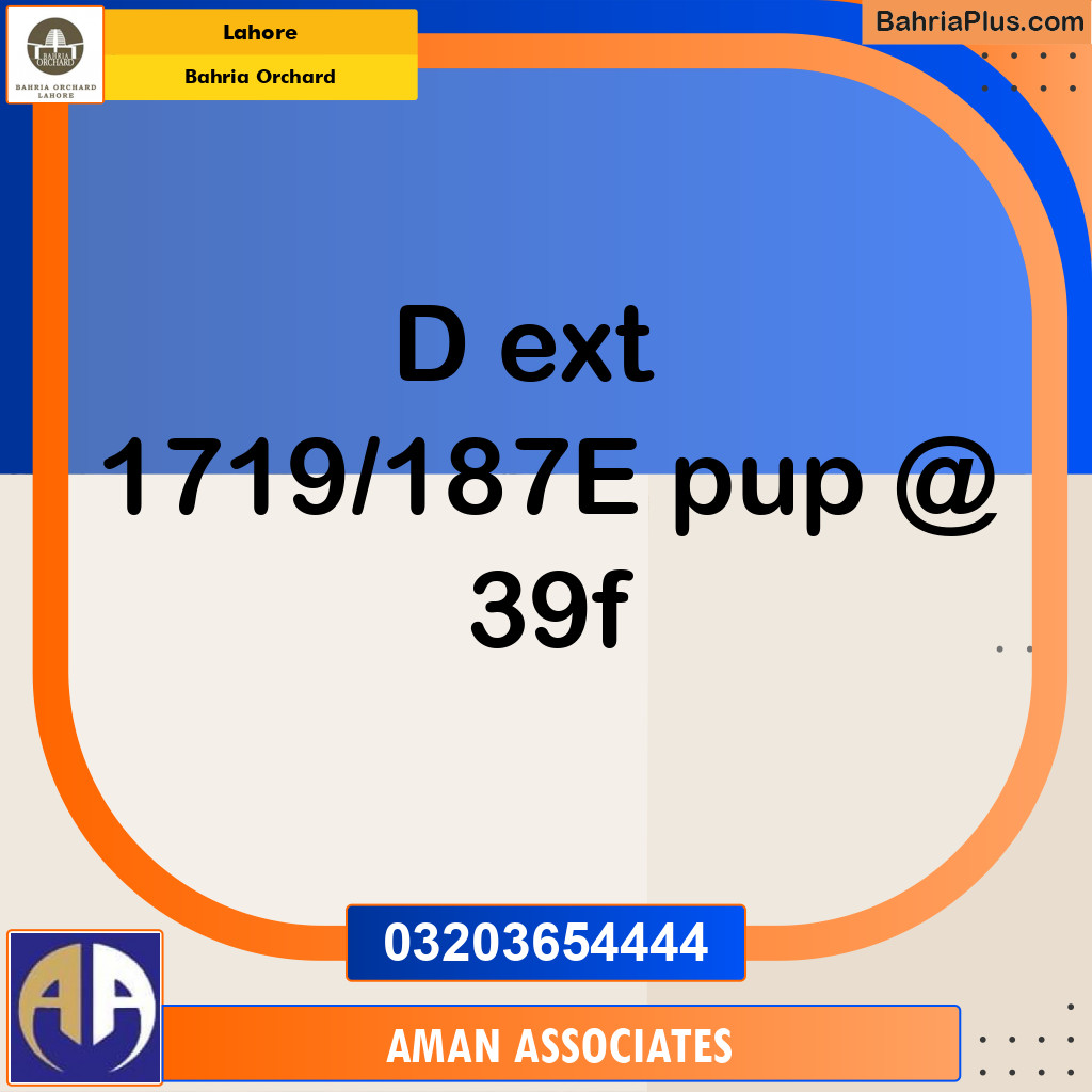 Residential Plot for Sale in Bahria Orchard, Lahore - (BP-279792)