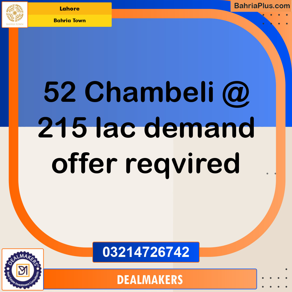 Residential Plot for Sale in Bahria Town, Lahore - (BP-279793)