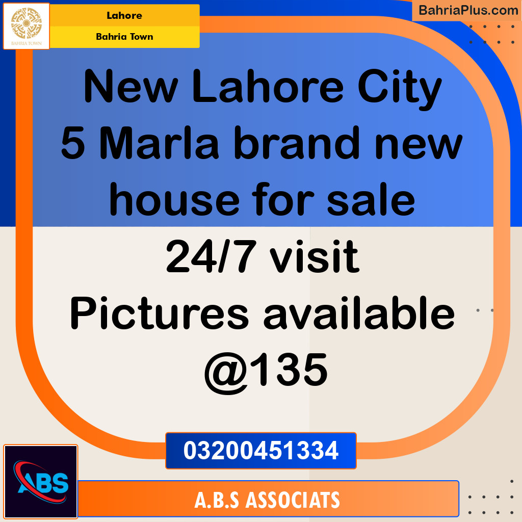 5 Marla Residential House for Sale in Bahria Town, Lahore - (BP-279938)