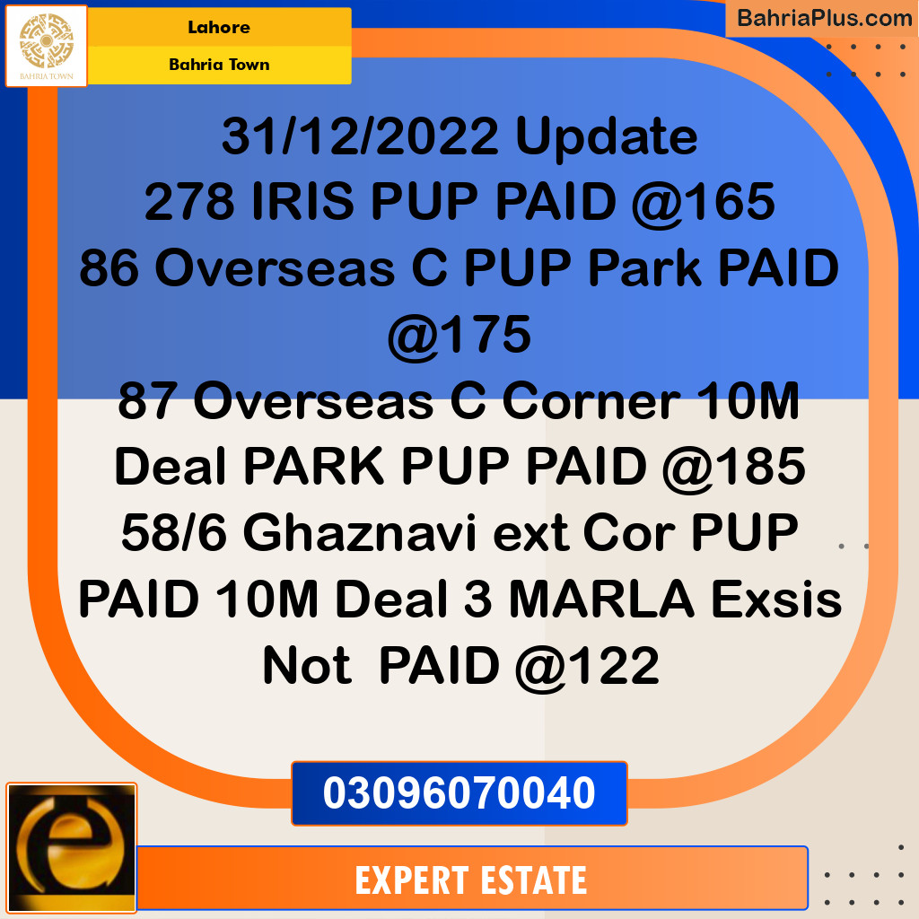 10 Marla Residential Plot for Sale in Bahria Town, Lahore - (BP-280064)