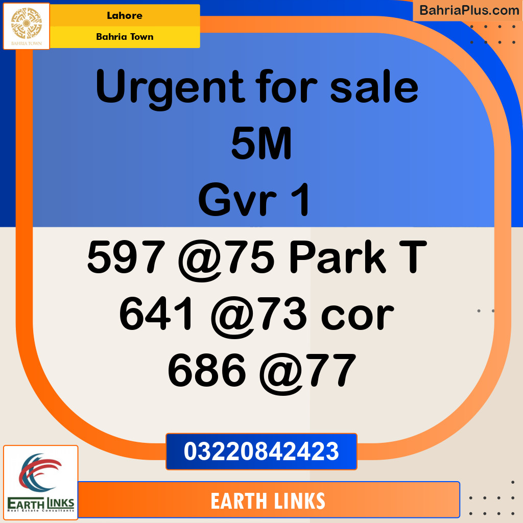 Residential Plot for Sale in Bahria Town, Lahore - (BP-280103)